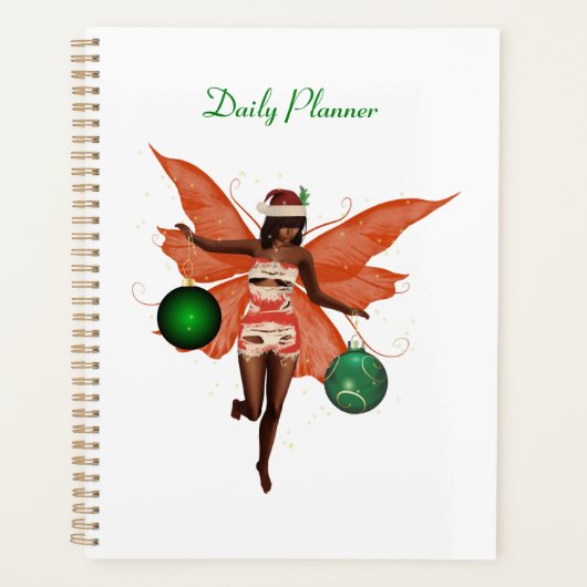 African American Christmas Fairy Daily Plannière (Devant)
