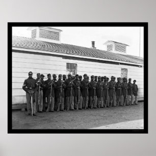African American Company E 1865 Poster