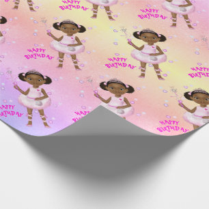 African American Fairy Princess Ballerina Cadeaupapier
