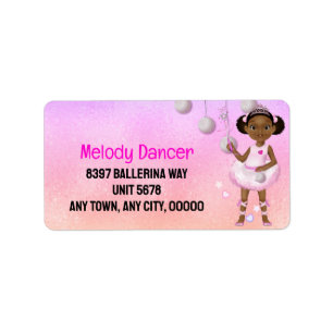 African American Fairy Princess Ballerina Etiket