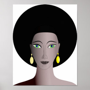 African American Female Portrait Poster