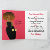 African American Funny Sister Merry kerstauto Kaart (Binnen)