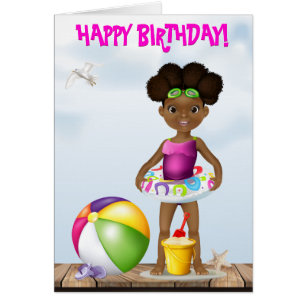 African American Girl Beach Anniversaire