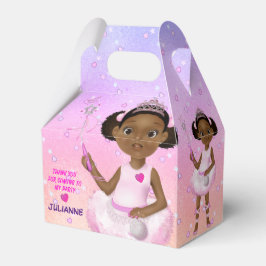African American Girl Fairy Princess Ballerina Bedankdoosjes