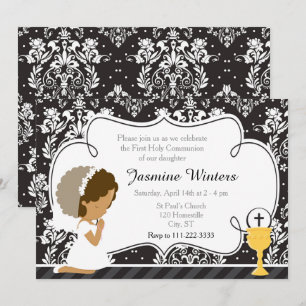 African American Girl First Community Damask Kaart