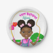 African American Girl Jump Rope Birthday Papieren Bordje (Voorkant)