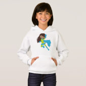 African American Girl, Superhero Girl, Blue Cape (Devant entier)