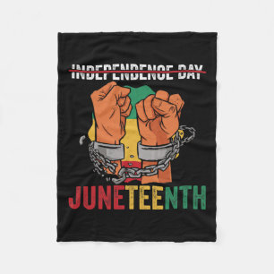 African American Juneteenth Black History Maand Fleece Deken