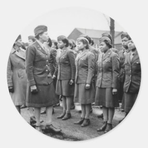 African American Kantoor Inspections Troops Ronde Sticker