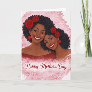 African American Mother's Day Card Kaart