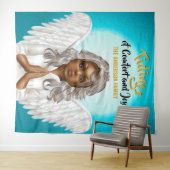 African American Praying Angel Wandkleed (In Situ (horizontaal))