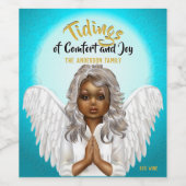 African American Praying Angel Wijn Etiket (Enkel label)
