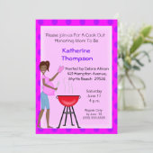 African American Pregnant Mom Invitation de cuisin (Debout devant)