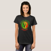 African American Pride Power Fist For Black Histor T-shirt (Voorkant volledig)