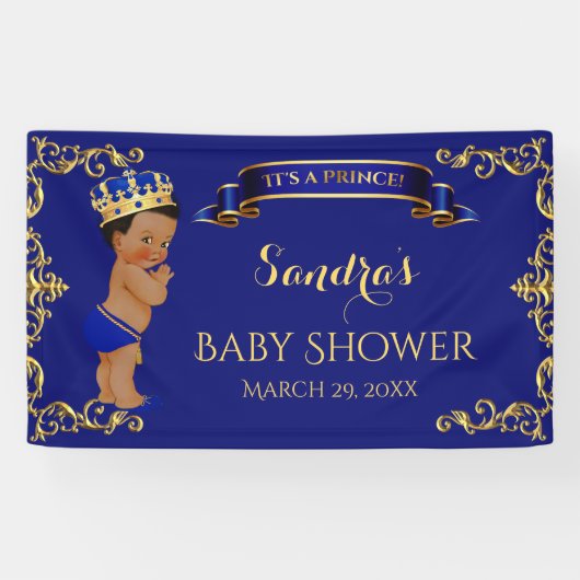 African American Prince Royal Blue Spandoek (Horizontaal)