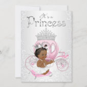 African American Princess Baby Shower Invitations (Devant)