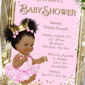 African American Princess Baby Shower Invitations