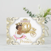 African American Princess Baby Shower Invitations (Debout devant)