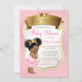 African American Princess Baby Shower Invitations (Devant)
