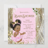 African American Princess Baby Shower Invitations (Devant)