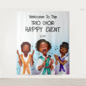 African American Singers Achtergrond Wandkleed (Voorkant)