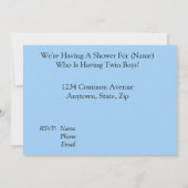 African-American Twin Baby Boys Shower Invitation (Dos)