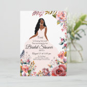 African American Vrijgezellenfeest Garden Invitati Kaart (Staand voorkant)