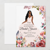 African American Vrijgezellenfeest Garden Invitati Kaart (Voorkant / Achterkant)