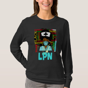 African American Women Black Lpn Nurse T-shirt