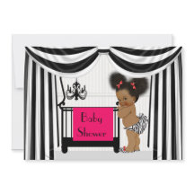 African AmericanZebra Print en Drapes Baby shower
