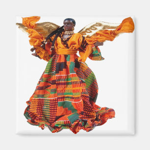 African Angel in Oranje Magneet