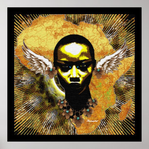 African Angel Wing Ears Poster