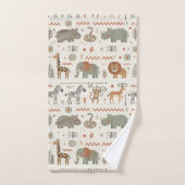 African Animal Parade Tribal Style ID1262 (Serviette à main)