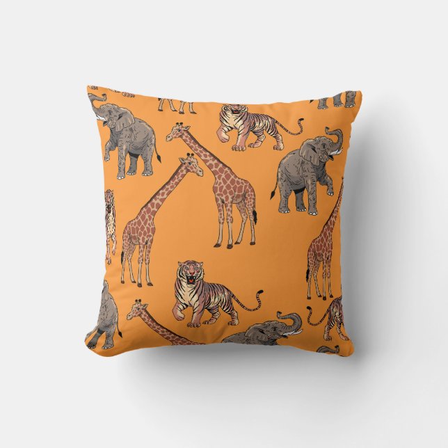 African Animal Pattern Kussen (Voorkant)