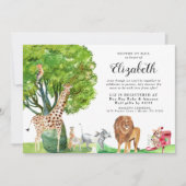 African Animals Baby shower per post Kaart (Voorkant)