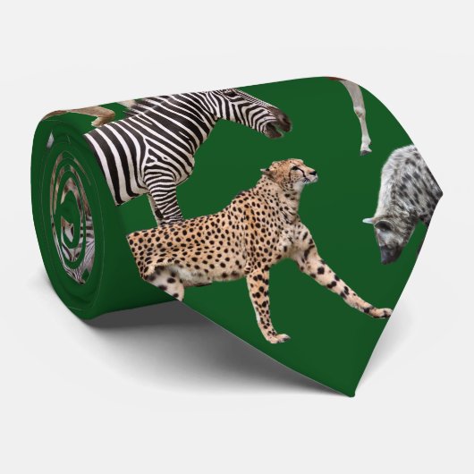African Animals Stropdas (Opgerold)