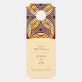 African Ankara Blue Gold Floral Hotel Affichette d (Devant)