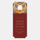 African Ankara Blue Gold Floral Hotel Affichette d (Dos)