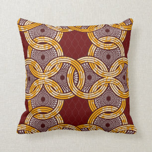 African Ankara Kitenge Gold Sierkussen