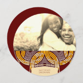 African Ankara Kitenge Save the Date (Voorkant / Achterkant)