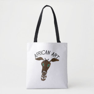 African Art Giraffe Head Draagtas