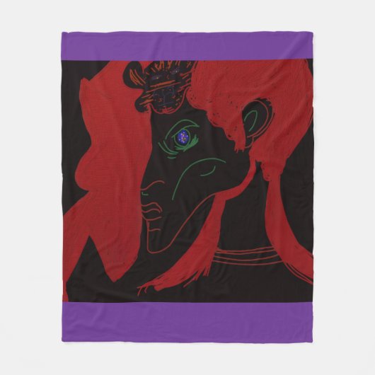 African Beastmaster Queen Fleece Blanket Deken (Voorkant)