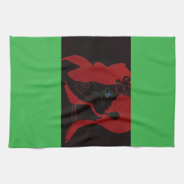 African Beastmaster Queen Kitchen Towel Theedoek