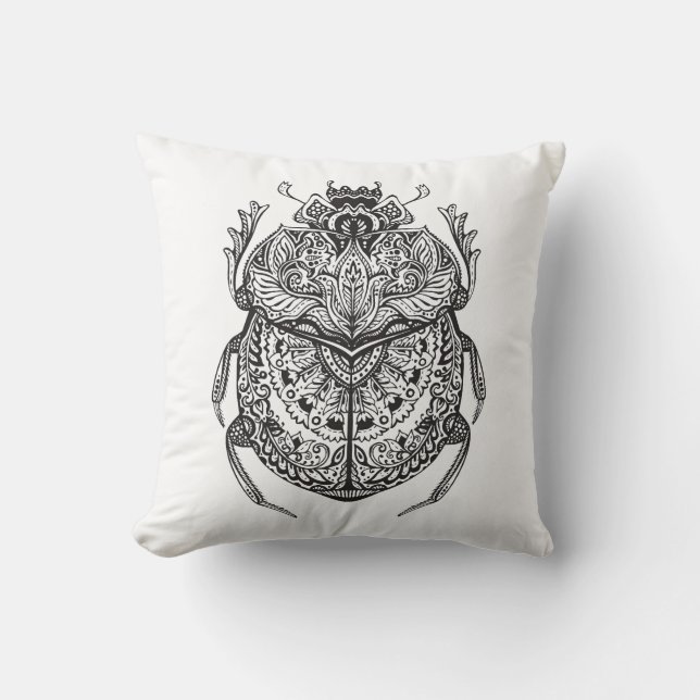 African Beetle Zendoodle Kussen (Voorkant)