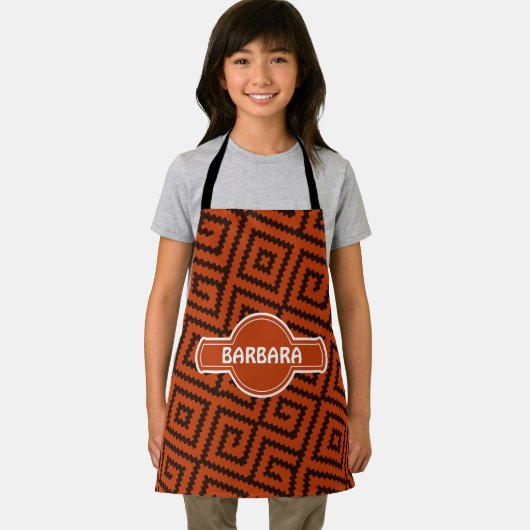 African Black Oranje Minimal Pattern Schort (Insitu)