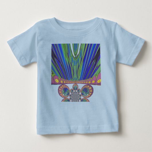 African Blue Paarse Decorative Art Design Print (Voorkant)