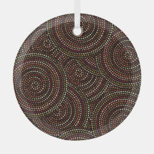 African Boho: Tribal Seamless Art. Glas Ornament