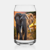 African Bull Elephant Blikvorm Glas (Achterkant)