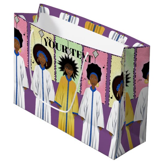 African Carolers Singers KerstChoir Groot Cadeauzakje (Voorkant Gekanteld)