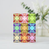 African Checkered Pop art Cultuur kleurrijk patroo Briefkaart (Staand voorkant)